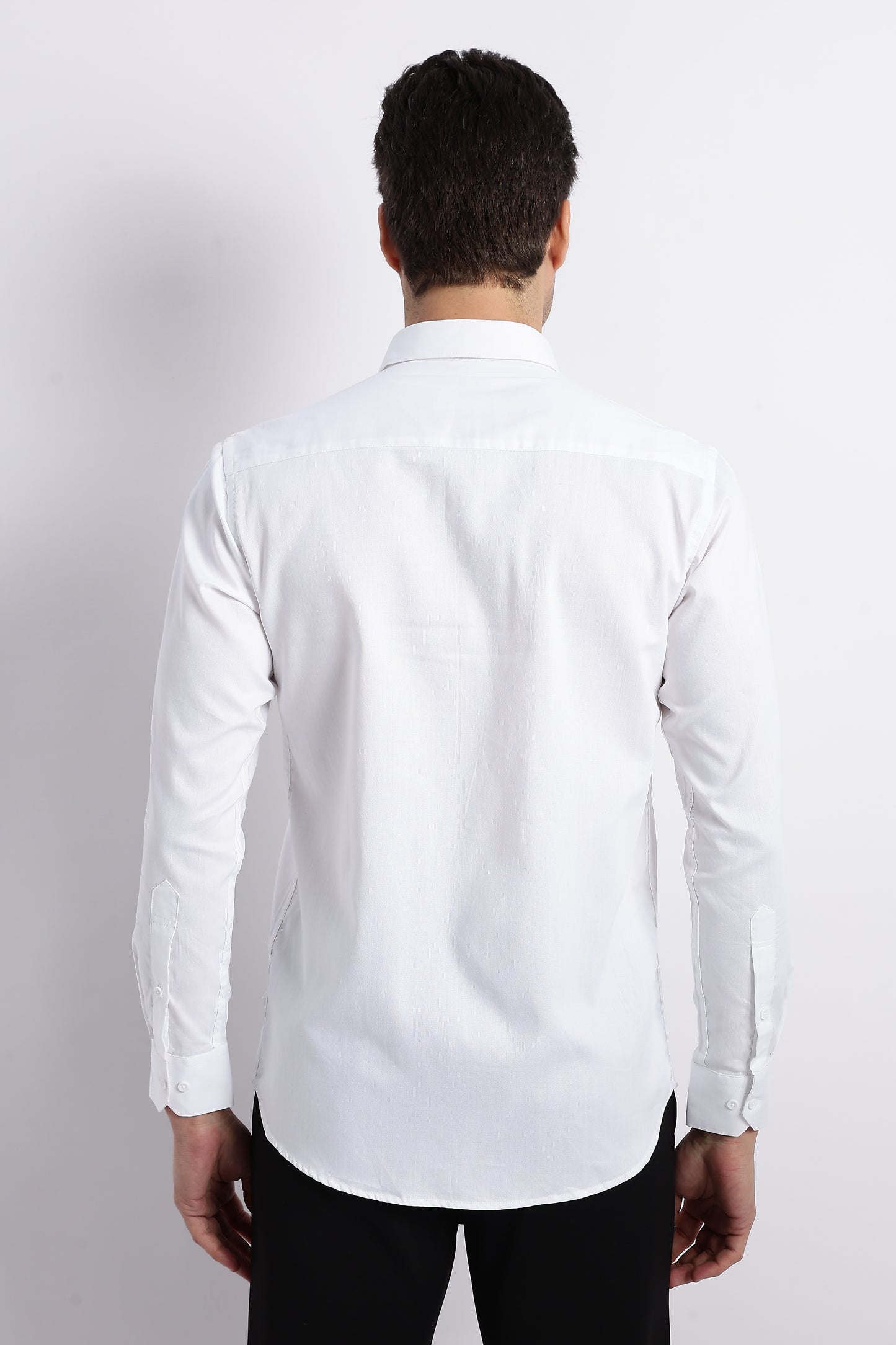 K&K Textured White 100% Cotton Oxford Shirt