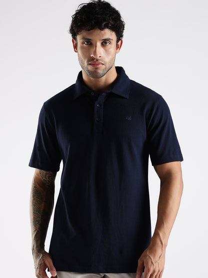 Premium Men's Polo Tshirt in dark navy blue color for your business casual needs. A perfect Gift for Him
