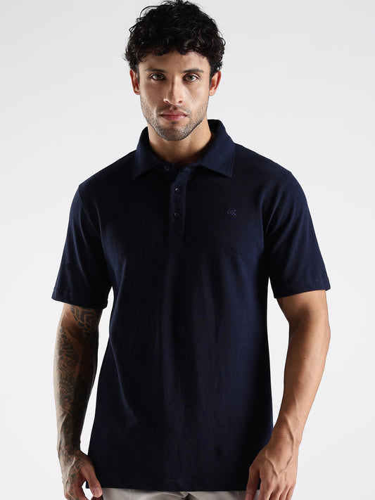 Premium Men's Polo Tshirt in dark navy blue color for your business casual needs. A perfect Gift for Him